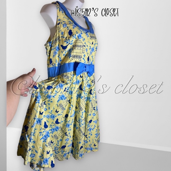 ModCloth x Retrolicious All the World’s a Birdcage Floral Retro Dress 3X - Picture 6 of 16